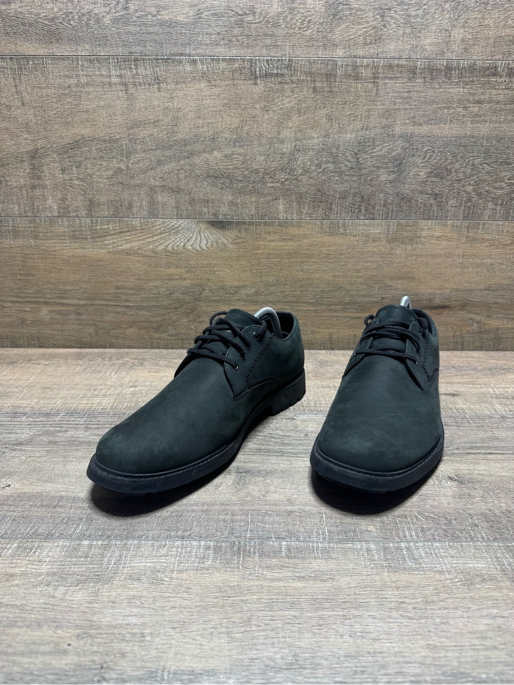 Timberland Comfort Zone Black Matte Derby Lace-Up Shoes